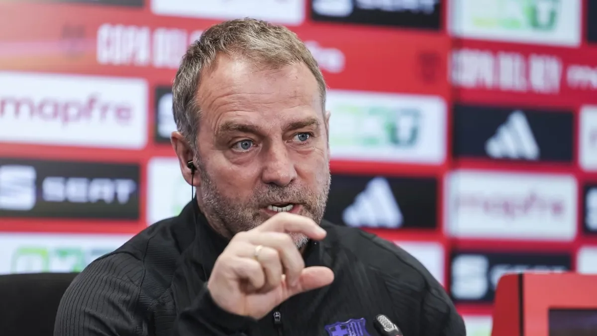 Flick, ahir en la roda de premsa. - EUROPA PRESS