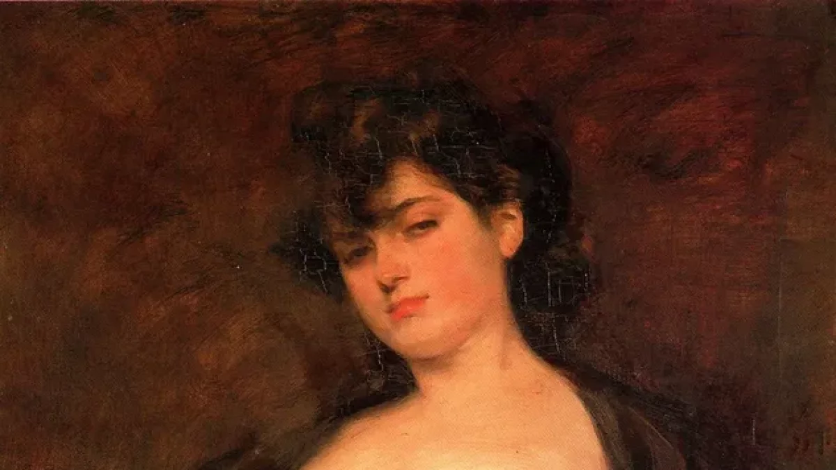 Retrat del 1906. Ramon Casas va pintar Júlia Peraire en aquest oli, que ell mateix va datar el 1906. - ADRIÀ CODINA