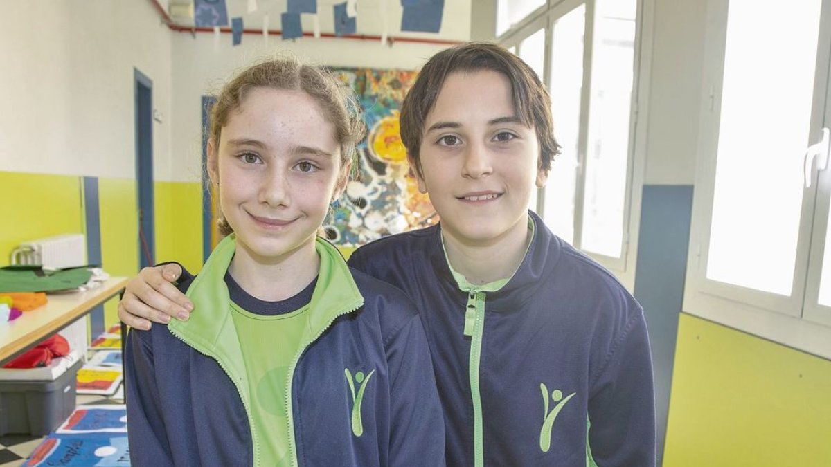 Foto de grupo de la clase de 5º de Primaria de la Escola Pia que organiza este curso la campaña. - LAIA PEDRÓS