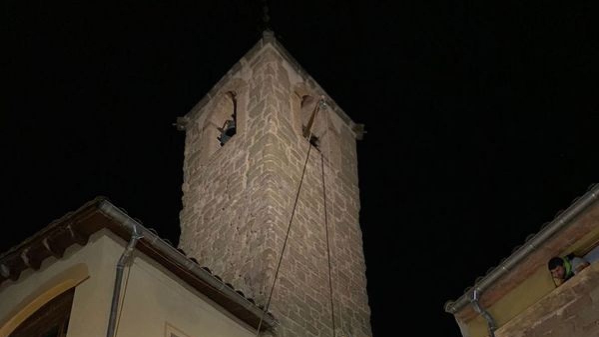 La Penjada del Ruc de Solsona, un dels actes estrella, dissabte a la nit. - LAIA PEDRÓS