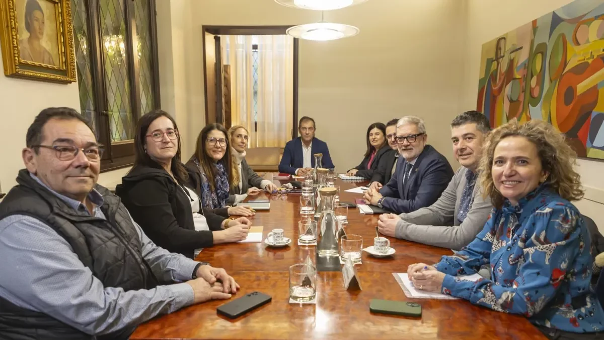 Constitució del grup de treball a la Paeria de Lleida amb els alcaldes i representants municipals. - J. ECHEVARRIA