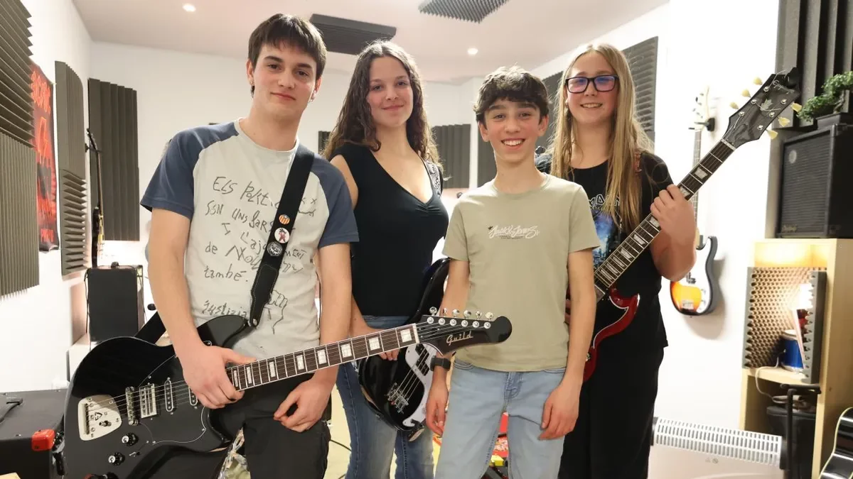 Biel, Laura, Nil y Roc, integrantes de Reccbatt. - J.GÓMEZ