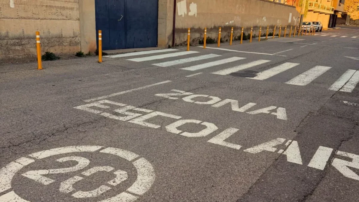 Un dels passos zebra on es farà la campanya. - AJUNTAMENT DE LES BORGES BLANQUES