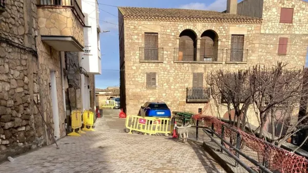 El nou paviment que s’ha col·locat al nucli antic. - A.M.