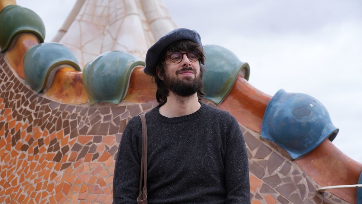 David Uclés, durante la presentación de su libro en Barcelona.