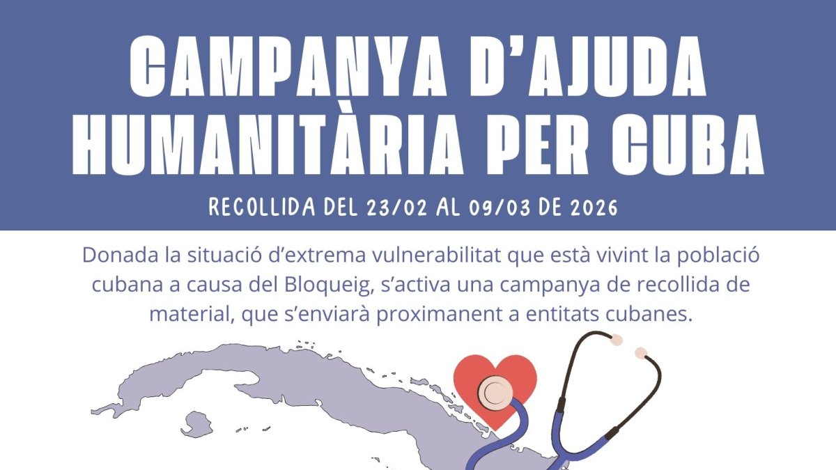 Cartel de la campaña de ayuda humanitaria para|por Cuba
