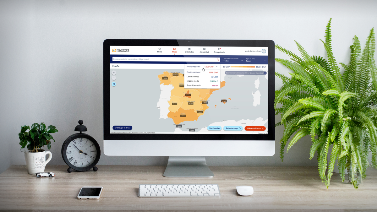 La nova web del Portal Estadístic del Notariat.