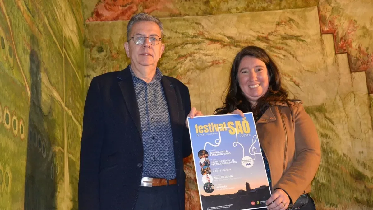 Joan Talarn y Sílvia Escalé presentaron ayer el cartel del festival. - DIPUTACIÓ DE LLEIDA