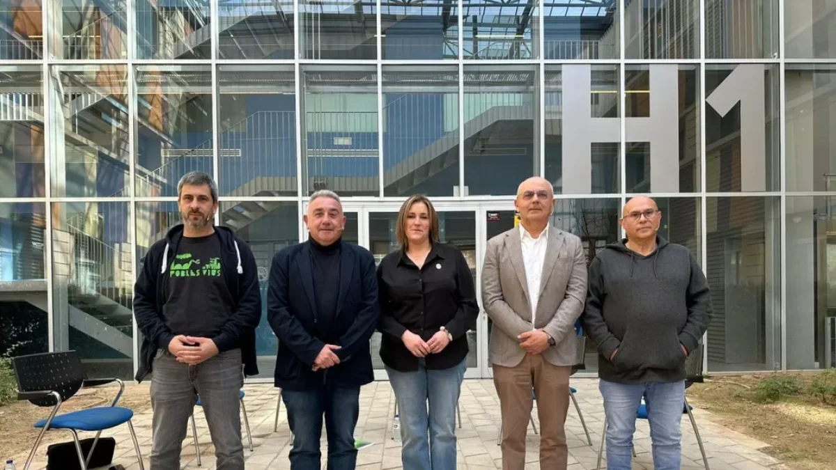 Imagen de los representantes a las elecciones a las Cámaras agrarias, en el debate de Lleida TV. - LLEIDA TV