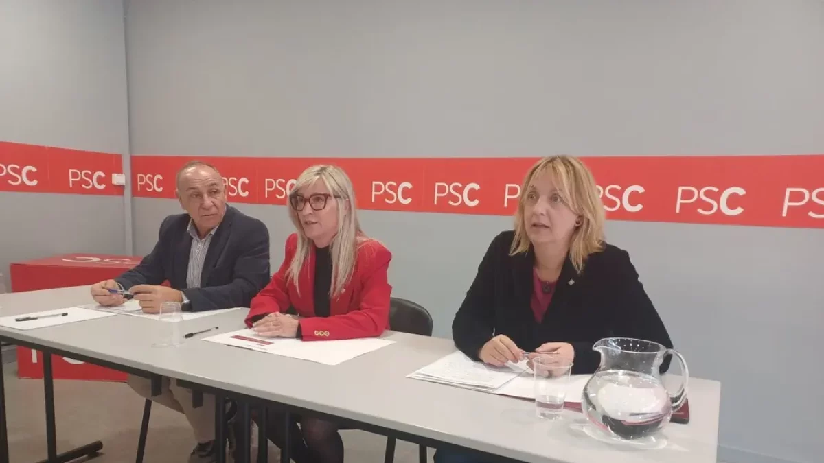 Manel Ezquerra, Judith Alcalà i Neus Comes, diputats del PSC de la demarcació de Lleida. - PSC