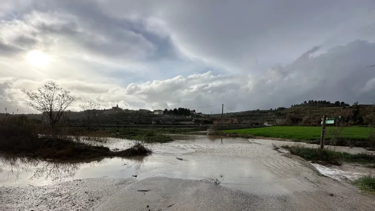 El desbordament del Corb va afectar especialment els camins de la zona d’horta de Ciutadilla. - LAIA PEDRÓS