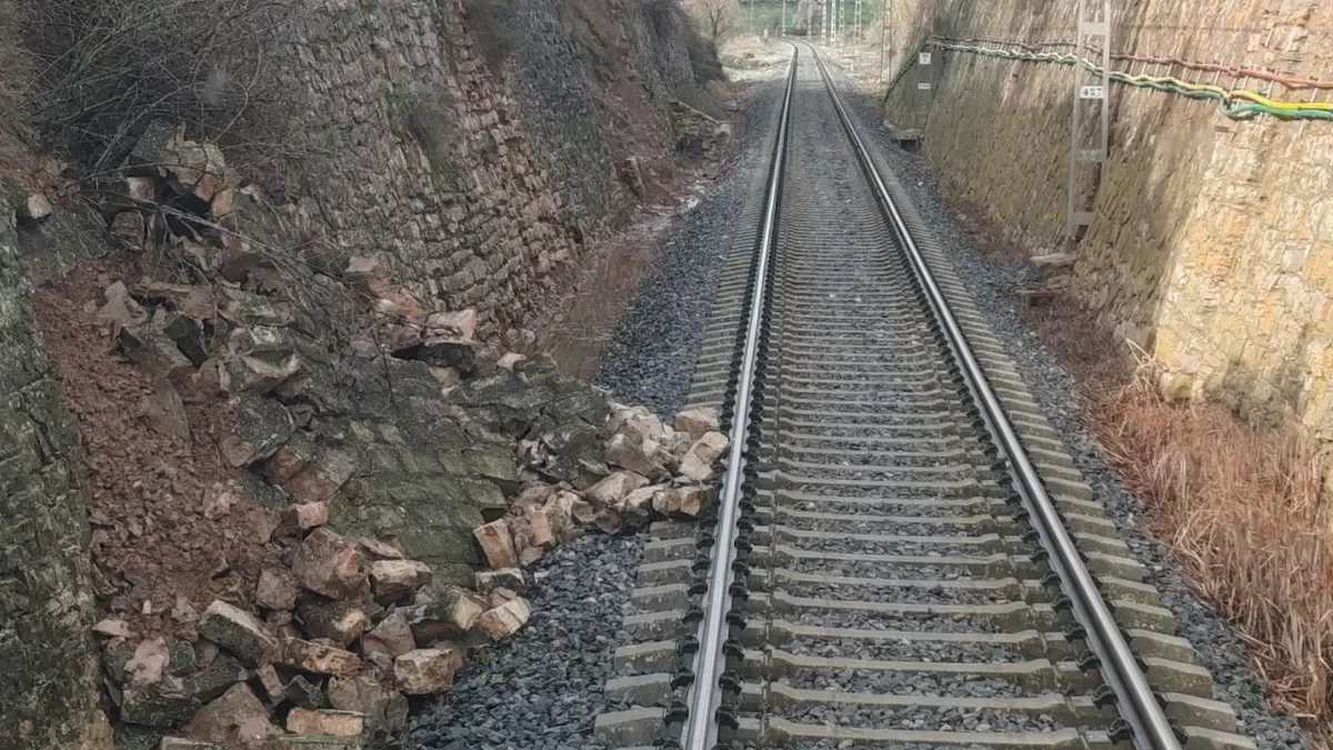 Imatge del despreniment en una trinxera que va afectar el tram lleidatà de l’RL4.