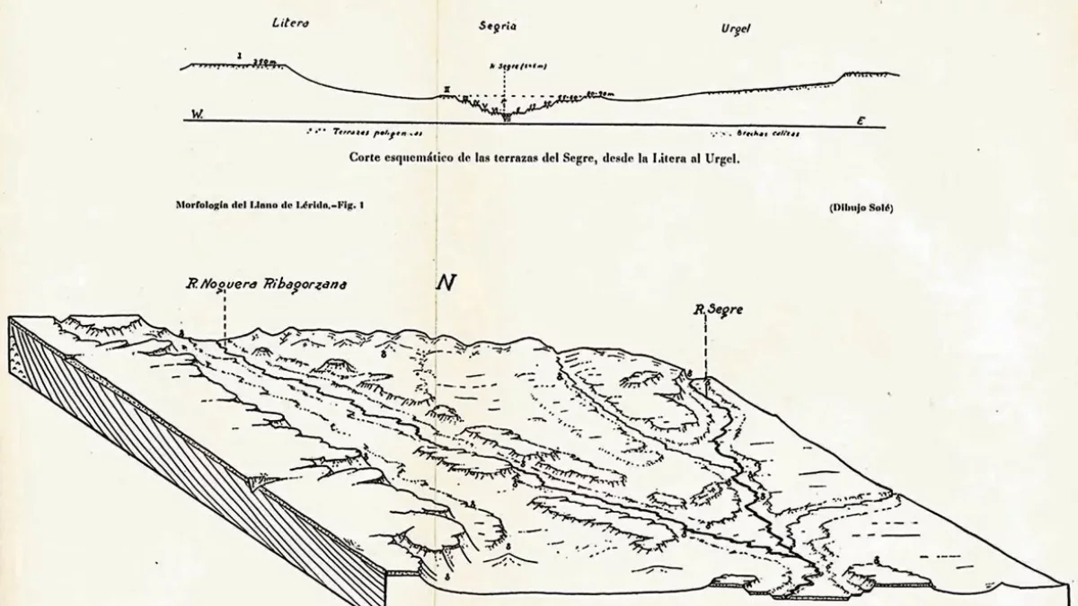 L’anticlinal de guixos Balaguer-Barbastre va desviar durant milers d’anys el Segre cap a l’oest.