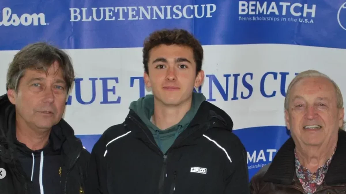 El Tenista del CT Lleida Víctor Palomar, després de la victòria. - CT LLEIDA