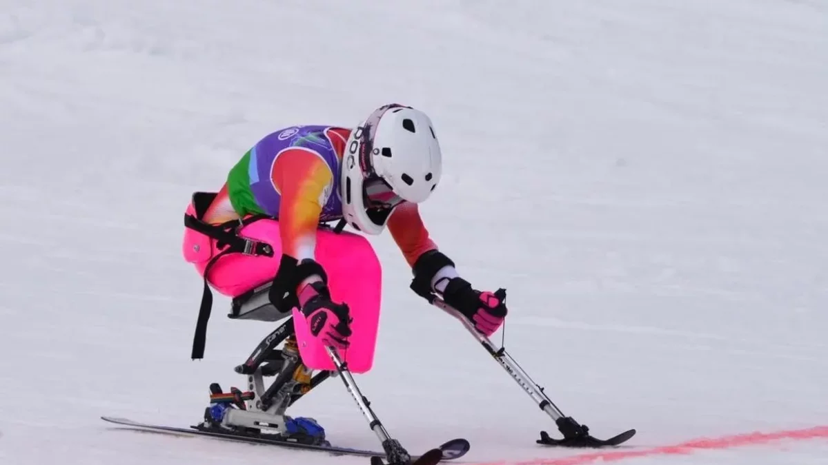 Audrey Pascual, en el moment de travessar la meta. - EFE