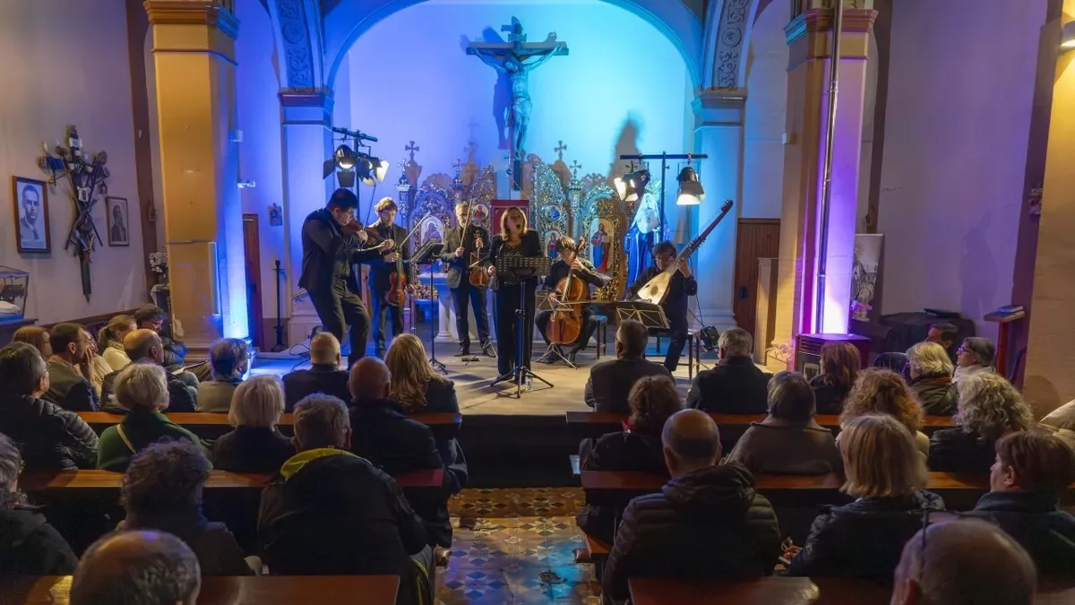 Concert ahir a càrrec de la mezzosoprano lleidatana Marta Infante, el Quartet Teixidor i l’intèrpret de tiorba Rafael Bonavita. - PAU PASCUAL PRAT