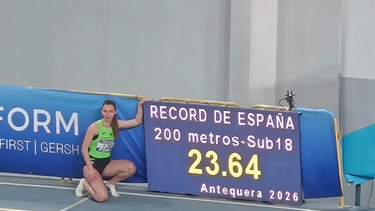 Mariona Armero tras firmar el récord de España.
