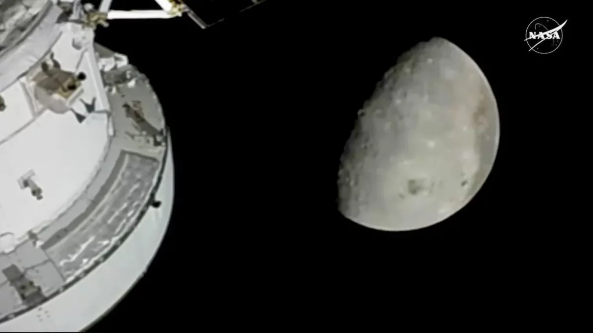 Moment de la retransmissió en directe de la missió de la NASA. - NASA