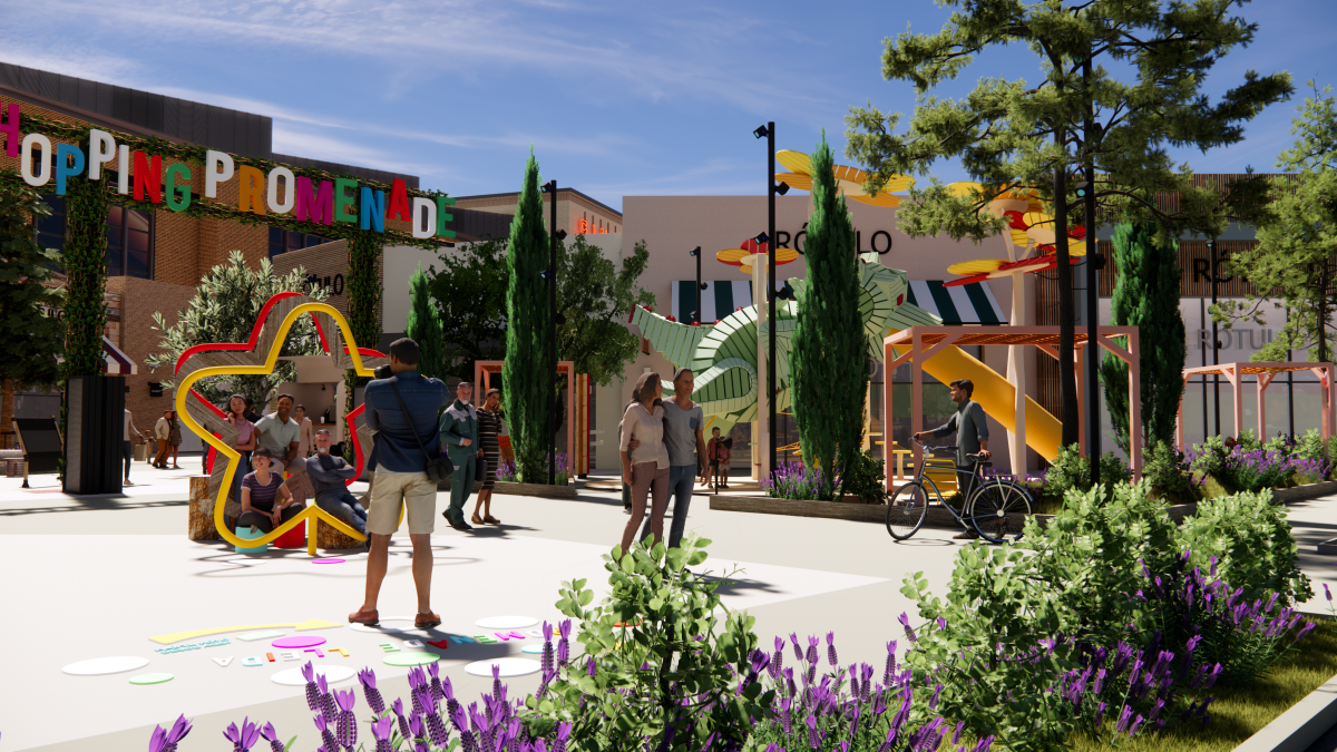 Imagen virtual de cómo se prevé que sea el centro comercial Shopping Promenade de Lledia.