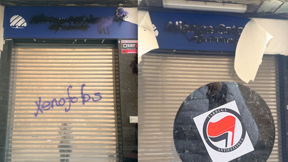 Vandalitzen la seu d'Aliança Catalana a Tàrrega hores abans de la seva inauguració