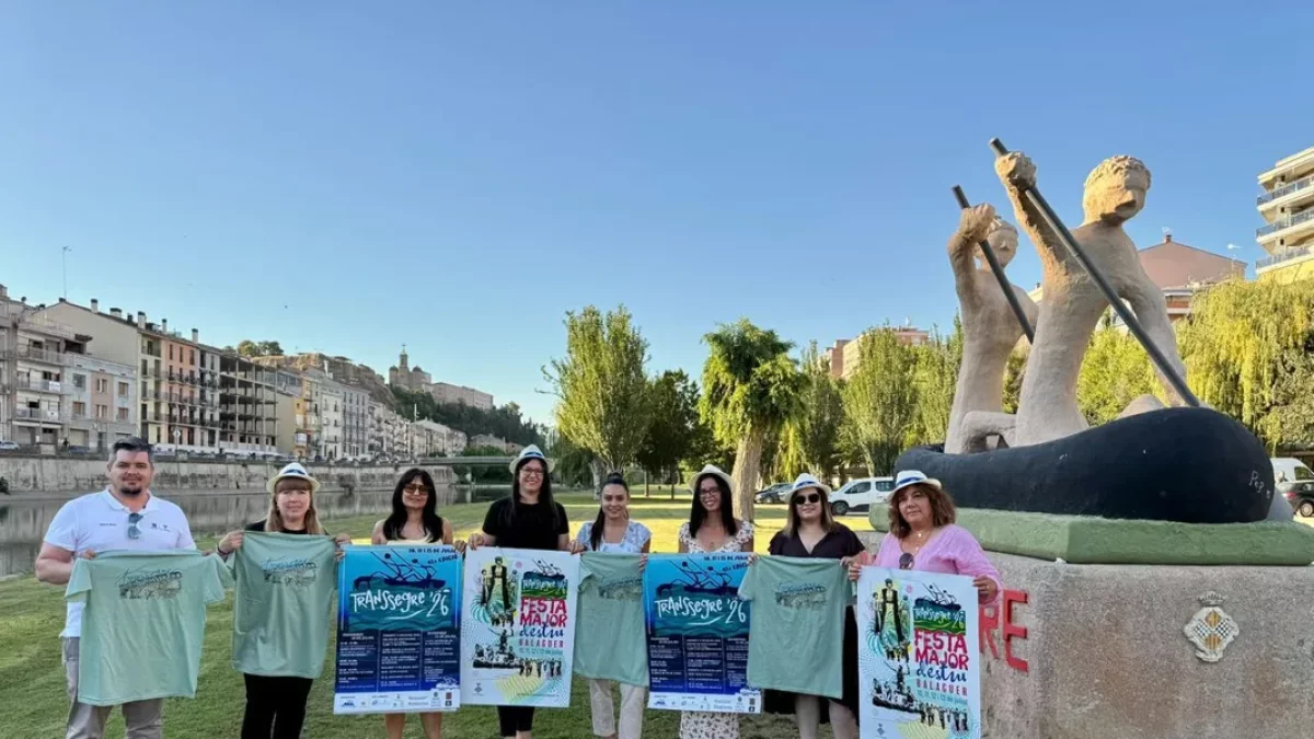 Imagen de la presentación de la próxima edición de la Transsegre ayer en el parque fluvial. - A.B.