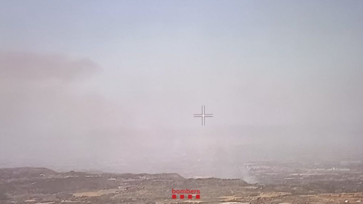 L'incendi a l'Albi, vist de d'un helicòpter.