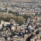 Una vista aèria del centre de la ciutat de Lleida.