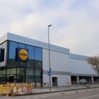 El Lidl d’Alcalde Porqueres, a la sortida de Balàfia, està gairebé a punt. - AMADO FORROLLA
