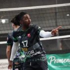 Eddy Herrera durant un partit amb l’equip lleidatà.