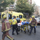 Una ambulància va traslladar la ferida a l’Arnau de Vilanova.