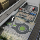 Imagen virtual del proyecto de la nueva estación de autobuses de Lérida, que se redactó en el 2012.