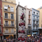Els Castellers de Lleida, l'octubre passat a la plaça Paeria.