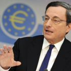 El president del Banc Central Europeu, Mario Draghi, ahir.
