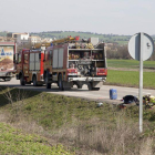 Imagen del accidente mortal en la L-310 en Plans de Sió.