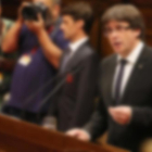 Imatge d'arxiu del president Puigdemont al Parlament