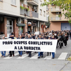 Els veïns es van manifestar el 27 de novembre contra els okupes.
