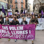 Protestas en el marco de una huelga feminista pionera.