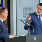 El president del Govern, Mariano Rajoy, i el primer ministre de Dinamarca, Lars Lokke Rasmussen