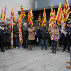 Imatge de dijous passat, quan CCOO i UGT es van mobilitzar a Lleida en defensa del treballador.