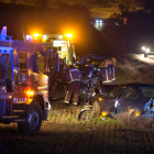 Imatge d’un accident mortal el passat mes de febrer a la carretera L-310 a Concabella, a la Segarra.