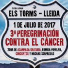 Convocan una 'peregrinación' contra el cáncer entre Barcelona y Els Torms