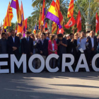 La protesta d'aquest dilluns davant del Tribunal Superior de Justícia de Catalunya