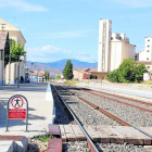 Les vies del tren a la zona de l’estació de Balaguer.