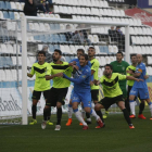Fran Moreno, en una acció d’un dels partits que ha jugat amb el Lleida aquesta temporada.