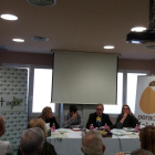 Presentación de la campaña, ayer, en la sede de Lleida de la Aecc.