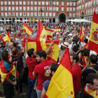 Suport a l’acció del Govern a la plaça Mayor de Madrid.