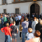 Concentración en el ayuntamiento de Bellvís para condenar el crimen.