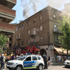 Espectacular incendi al centre de Lleida