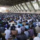 Imagen del último rezo del Ramadán en el Palau de Vidre, el pasado mes de julio. 