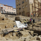 Imagen del estado de la zona ayer, con las excavaciones arqueológicas aún en marcha.